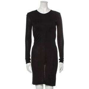T by Alexander Wang Black Long-Sleeve Sheath Dress